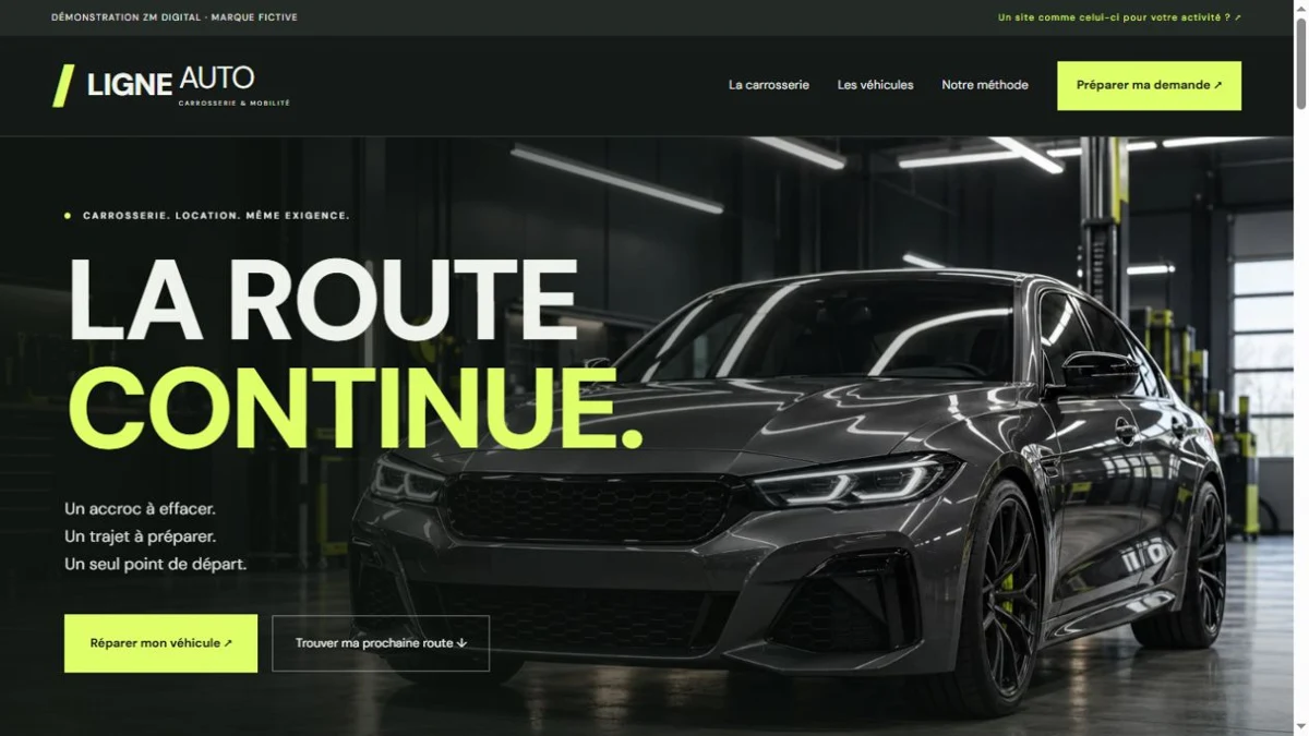 Aperçu du site Ligne Auto