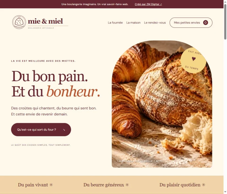 Aperçu du site Mie & Miel